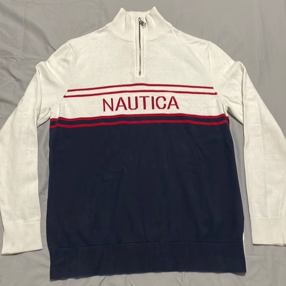 Mens Small 1/4 zip Nautica Sweater